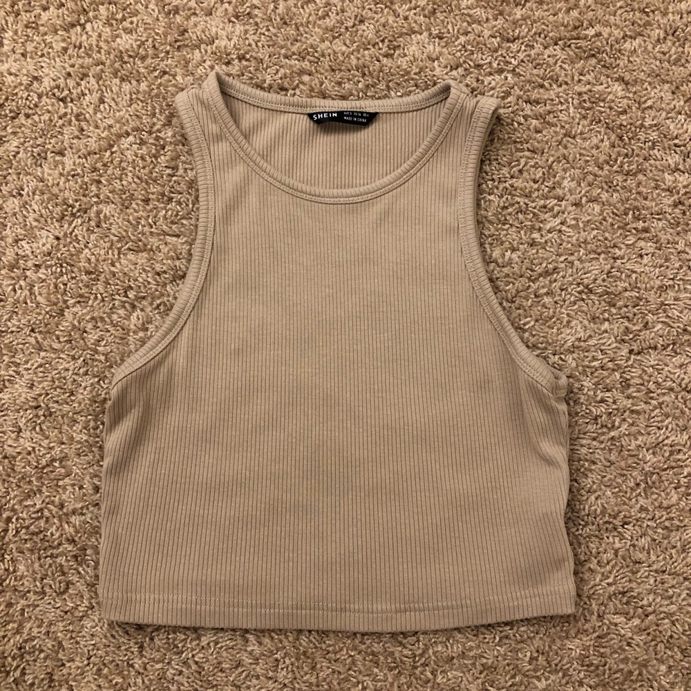 Nude Halter Crop Top